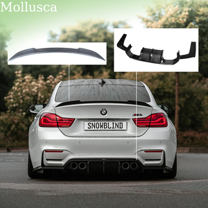 Kit de modification pour M4 F82 Style en fibre de carbone : Lame avant, Diffuseur arrière, Jupes latérales, Spoiler, Calandre avant - Product Image 4