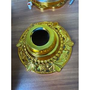 Support de lampe E27 en porcelaine de style rétro européen, ouverture de 30 mm avec décor doré pour luminaires de plafond - Product Image 5