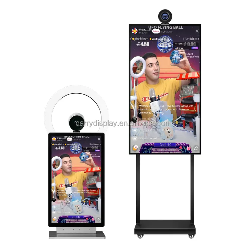 32 "43" 55 "LCDスクリーンFacebookStreamプロフェッショナルブロードキャストビデオストリーミングTikTokライブストリーミング機器