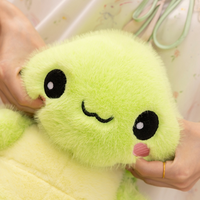 Animaux de la tortue aux cheveux verts aux grands yeux Fabricant de jouets en peluche Animal en peluche Jouets pour bébés Cadeaux d'anniversaire Oreillers de lit Jouets pour l'heure du coucher