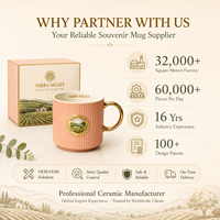 Exquisita Taza de Café de Porcelana Fina con Diseño de Insignia de Granja del Valle de Yarra, con Rosas y Aros Ranurados
