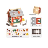 Jeu de Cognition des Animaux de la Ferme Montessori, Maison d'Activités pour Enfants, Jeu de Formes à Associer, Jouet Éducatif Précoce, Puzzle Créatif, Jouet en Bois pour Enfants