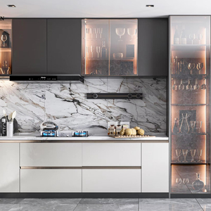 <span class=keywords><strong>Mobili</strong></span> da <span class=keywords><strong>Cucina</strong></span> Moderni su Misura, Unità a L in Melamina con Lavello - Product Image 1