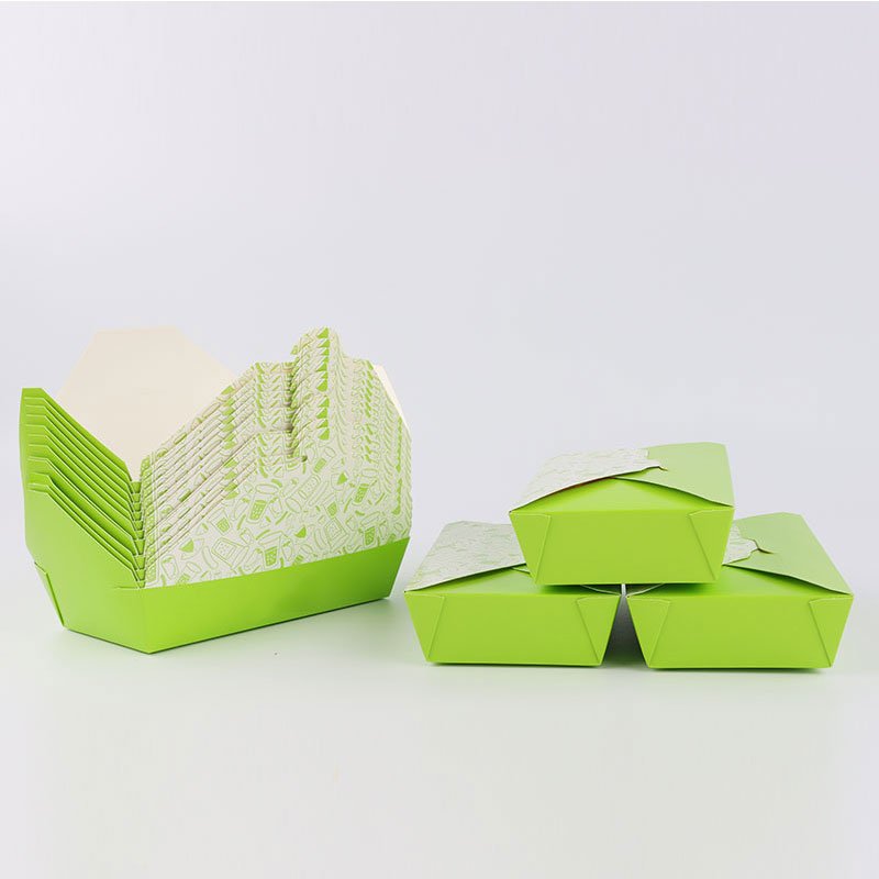 Wholesale custom takeaway lunch bread packing boxes take out fast food delivery packaging container paper box