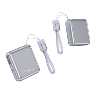 Batterie externe 2 en 1 mini 10000mAh 35W, charge rapide bidirectionnelle, câble Type-C intégré, support de câble, <span class=keywords><strong>chargeur</strong></span> portable multicolores - Product Image 4