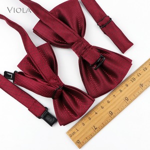 2 <strong>Sizes</strong> Colorful Solid Elastic Suspender Bow <strong>Tie</strong> Hankie Sets <strong>Men</strong> Kids Wedding Party Brace Straps Polyester Cravat Gift Accessory - Product Image 2