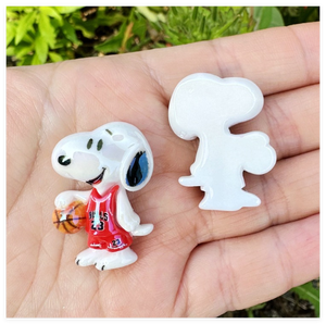 Cabujón de resina mini kawaii con forma de perro de dibujos animados, de base plana y con orificio, para colgante de zapato, joyería, manualidades DIY y venta al por mayor - Product Image 4