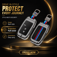 Housse de clé de voiture en alliage de zinc et silicone, étui pour clé intelligente, coque de protection complète, anti-rayures, anti-poussière, logo personnalisé pour Toyota