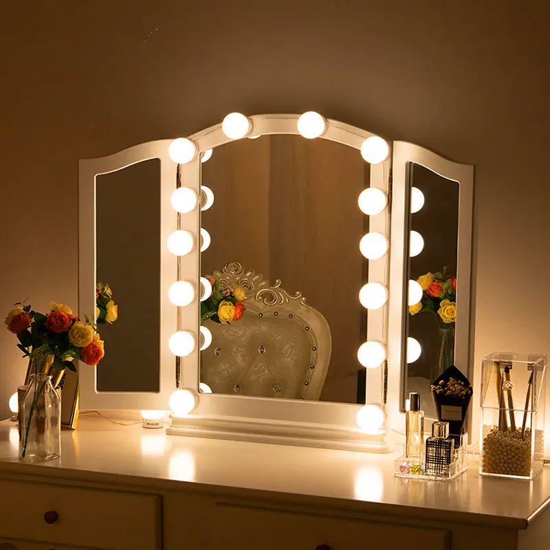 New 10 Bulbs 5 Color Hollywood Style LED Makeup Vanity Mirror Lights Kit