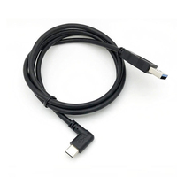 Contoh gratis OEM USB khusus 3.0 a laki-laki ke sudut kanan kiri 90 Degaree l berbentuk USB 3.1 kabel Tipe c