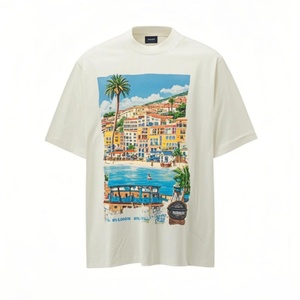 T-shirt graphique sérigraphié coupe classique 100 % coton anti-boulochage respirant streetwear décontracté pour homme – Meilleure vente - Product Image 2