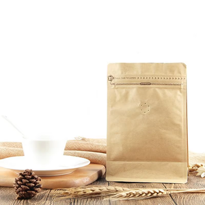 Kemasan Kopi Ramah Lingkungan dari Kertas Kraft Daur Ulang, Dapat Disesuaikan oleh Produsen, Alas Datar, Dapat Ditutup Kembali dengan Resleting - Product Image 5