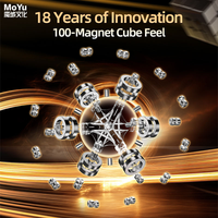 NOUVEAU MOYU Super Weilong V2 18e Anniversaire Edition AI 3x3 Maglev Magic Speed Cube Stickerless Fidget Toys Cubo Magico