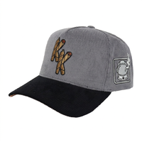 Hoge kwaliteit 5-delige gestructureerde corduroy baseballcap met aangepast logo voor een lichtgewicht, casual outdoor stijl