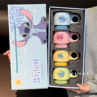 Mug en céramique Disney avec poignée, dessin animé et boîte cadeau, tasse à café et à lait pour cadeau et bureau