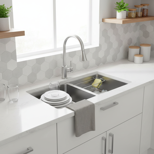 [BAEKJO] Évier double bac européen BD813 à paroi profonde avec finition satinée brossée pour cuisines élégantes - Product Image 3