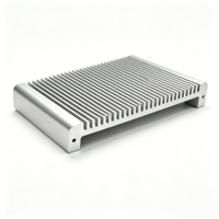 Boîtier de refroidissement en aluminium extrudé OEM ODM, profilé en aluminium brossé argenté pour alimentation industrielle