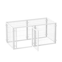 Cage/Barrière Intérieure Moderne en Fer Massif Entièrement Fermée pour Chiens, Chats et Reptiles de Petite, Moyenne et Grande Taille, Modulable