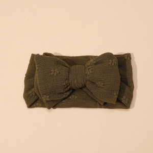 Bandeau pour bébé fille en dentelle super douce, en <span class=keywords><strong>maille</strong></span> florale, respirant, <span class=keywords><strong>turban</strong></span>, bandeaux pour bébé, double couche, nœud - Product Image 3