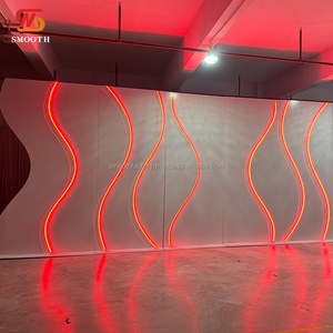 Suave personalizado multicapa LED cambiado luz boda escenario telón de fondo eventos decorativo gran escenario acrílico telón de fondo - Product Image 6