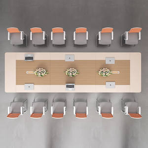 Mesa de Conferencia Rectangular Saint-Lee SL-HYZ-016, Escritorio Estable para Reuniones de Oficina - Product Image 4