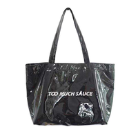 Sac fourre-tout transparent en PVC pour l'été, sac à main de plage transparent effet gelée, sac de shopping étanche grande capacité, sac de plage