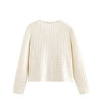Cardigan en cachemire à col rond - Manteau tricoté 100 % cachemire avec fermeture éclair - Pulls d'hiver surdimensionnés de luxe, doux et de qualité supérieure