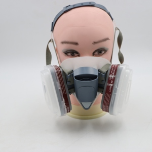 Industrial Half-Face Gas <strong>Mask</strong>, Anti-Organic Vapor / <strong>Chemical</strong> Gas, Dual Cartridge <strong>Respirator</strong> for Spray Painting - Product Image 4