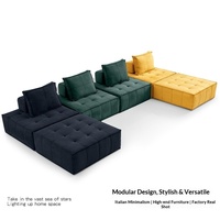 Ensemble de canapés modulaires compressés Zenmoon, revêtement en tissu, pour appartement et hôtel, design moderne, style combiné