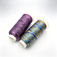 Fil à broder en polyester 100% mercerisé violet dégradé 150D/2 haute ténacité écologique durable pour le tricot à la main