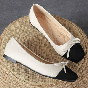 <span class=keywords><strong>Ballerine</strong></span> <span class=keywords><strong>comode</strong></span> da donna scarpe basse da balletto a punta quadrata con chiusura a fiocco per tutte le stagioni-estate e inverno - Product Image 4