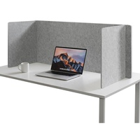 Cloison acoustique autoportante, réduisant le bruit, en feutre PET gris clair, séparateur de bureau, écran d'intimité pour bureau, école, maison, bibliothèque