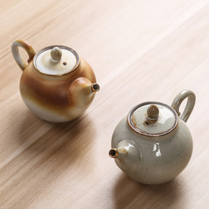 Retro Japanese Simple Creative Tracing Gold Rough Pottery Pottery <b>Teapot</b> - Product Image 1