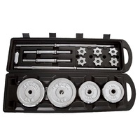 Usine en gros de haute qualité réglable galvanoplastie placage 50kg haltérophilie chrome haltère ensemble