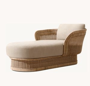 Современная Роскошная Всепогодная Патио Сад отель пляжный Бассейн Диван Набор РАТАН шезлонг уличная мебель плетеная шезлонг - Product Image 4