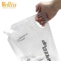 Sac d'emballage liquide en plastique transparent réutilisable à impression personnalisée 2L emballage de détergent de savon 3l 5l pochette à bec verseur debout avec buse Doypack