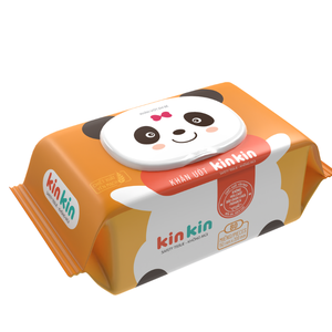 Lingettes humides pour bébés Kinkin Sensitive 80 pièces, antibactériennes, prévention des éruptions cutanées, sans alcool, lingettes nettoyantes pour la peau non tissées, fabrication OEM ODM au Vietnam - Product Image 2