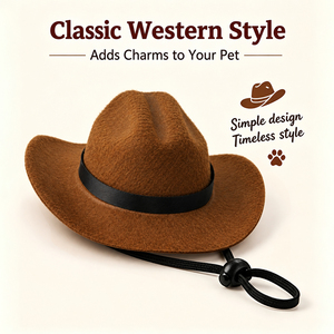 Mini <span class=keywords><strong>Chapeau</strong></span> de Cowboy Rétro en Jean pour Petits Chiens et Chats – Accessoire Réglable pour Fêtes, Vacances et Cosplay – Léger, Confortable, en Non-tissé - Product Image 1