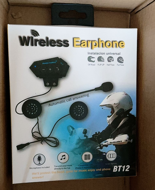 BT12オートバイヘルメットヘッドフォンハンズフリーバイク