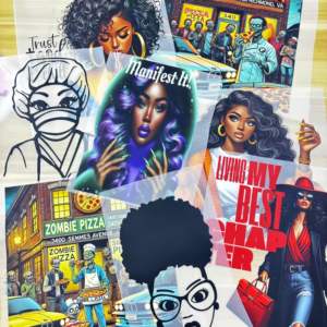 T-shirt personalizzate in tessuto PVC con stampa stampata a trasferimento termico in vinile ibrido trasparente con pellicola trasparente Plastisol trasferimenti DTF - Product Image 2