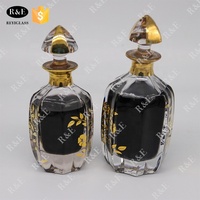 Bouteille carafe de luxe en verre doré, 150ML, 250ML, pour parfum dubaï, 1 pièce