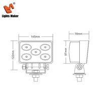 Projecteur de travail LED 4000LM IP67 étanche pour camping-car, remorque, faisceau large, boîtier en aluminium, 10-30V 50W, extérieur, 50000H
