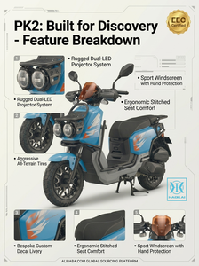 Scooter à injection de carburant Euro 5 125CC, 4 temps, refroidissement par air, 80 km/h, moto à essence pour adultes avec frein à disque - Product Image 2