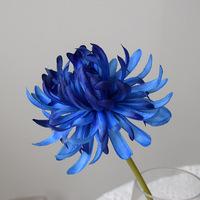 Fleur artificielle tendance style européen et américain, chrysanthème griffe de crabe à tige unique, pour décoration intérieure et événements (mariages, fêtes)