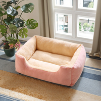 Sofá cama de felpa suave nido de perro rectangular grande personalizado al por mayor para animales pequeños estilo moderno de moda transpirable para invierno