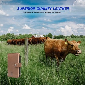 Couverture de journal en cuir complet pour notes de terrain Carnet en cuir de grain personnalisé avec boucle de stylo - Product Image 5
