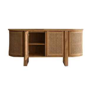 Wabi-sabi wind rattan solid wood dining side home dining room Japanese living room TV cabinet