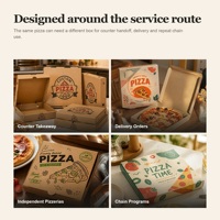 Cajas de Pizza Ecológicas Personalizadas al por Mayor para Comida para Llevar, Todos los Tamaños, Material Corrugado/Kraft
