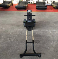 Kayak Comercial Pro Ergometer, Máquina de Remo Magnética de Madera Sólida, Equipo de Entrenamiento de Gimnasio Unisex, Capacidad de 150 kg, Color Negro