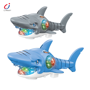 Juguetes de Tiburón Ballena de Plástico Chengji, Juguetes de Tiburón Eléctricos con Luz y Sonido, de Dibujos Animados, con Boca Grande Móvil - Product Image 1